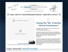 Tablet Screenshot of mymagicbarmitzvah.com